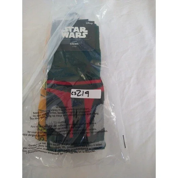 2 PAIRS Star Wars Adult Socks Shoe size 6.5-12 Sock size 10-13 Boba Fett C-3PO - Picture 4 of 4